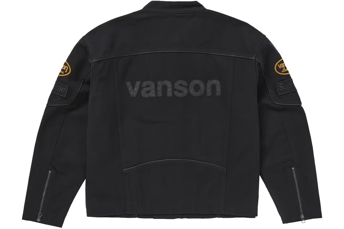 Supreme x Vanson Leathers Cordura Cotton Jacket – Black (SS25)
