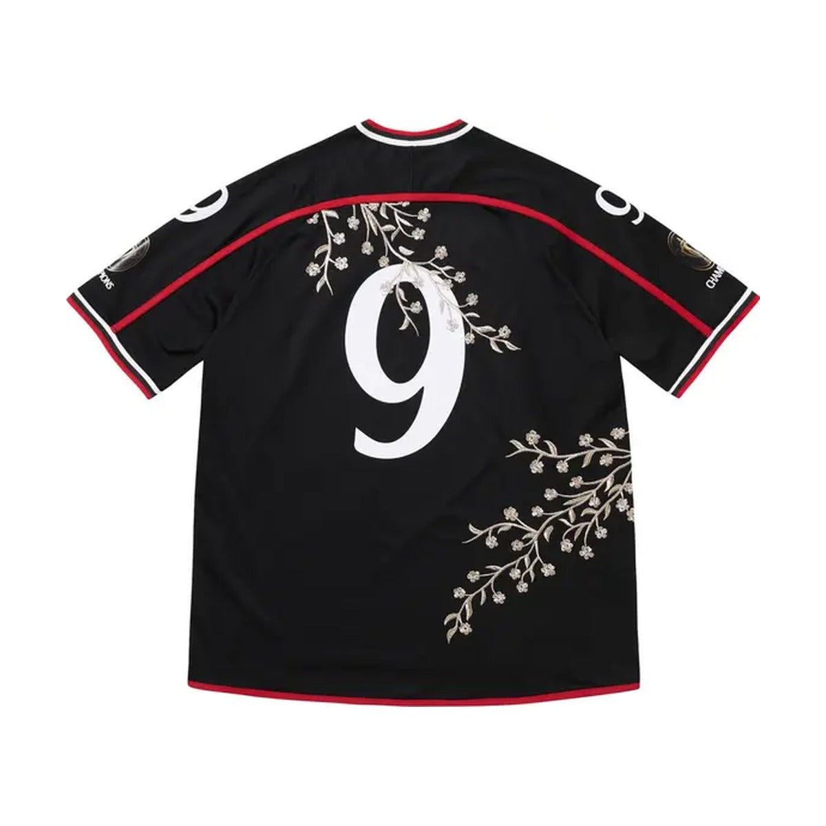 Supreme Floral Soccer Jersey – Black (FW25)