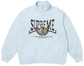 Supreme Crest Appliqué Half Zip Pullover – Light Blue (FW25)