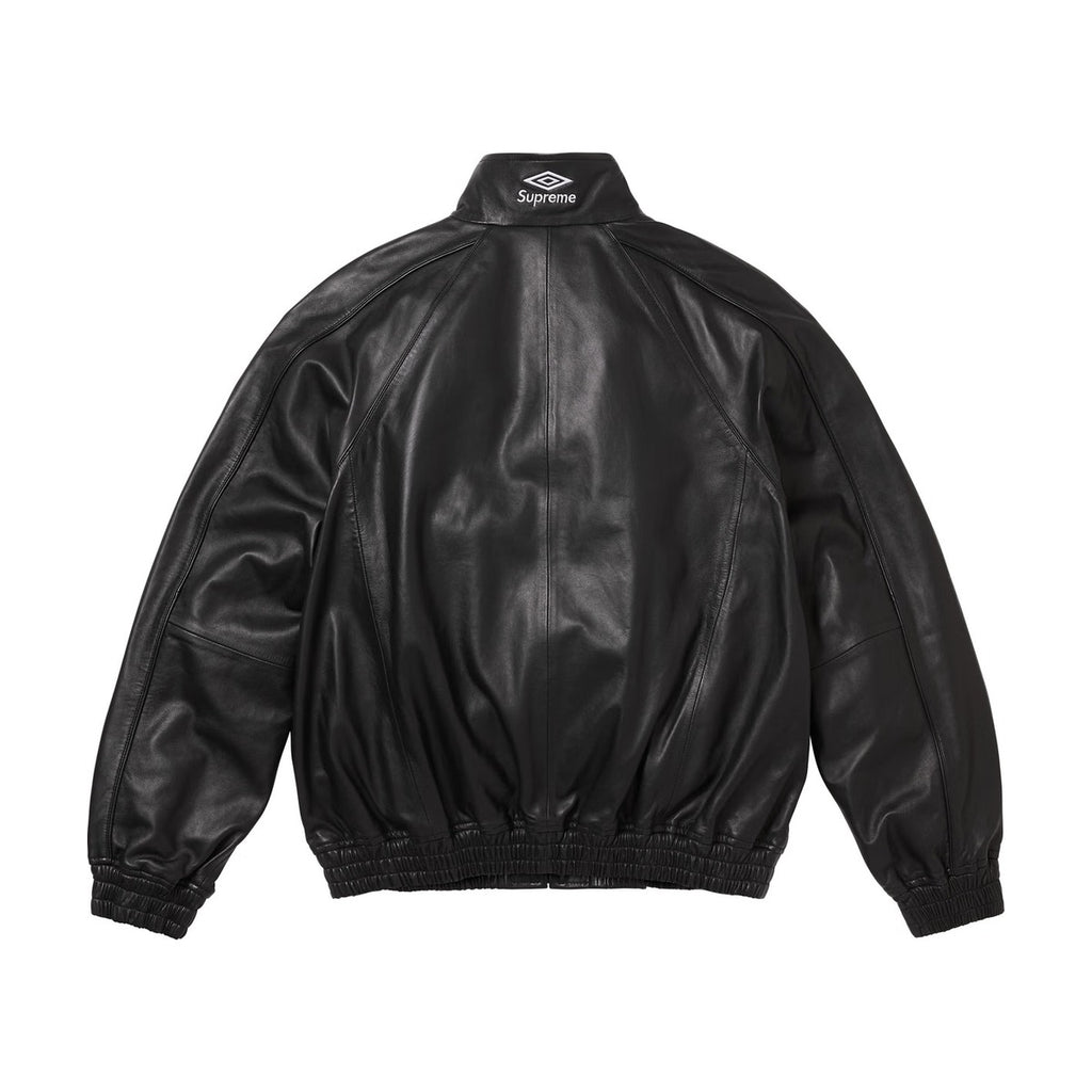 Veste de survêtement en cuir Supreme x Umbro – Noir (AH25)