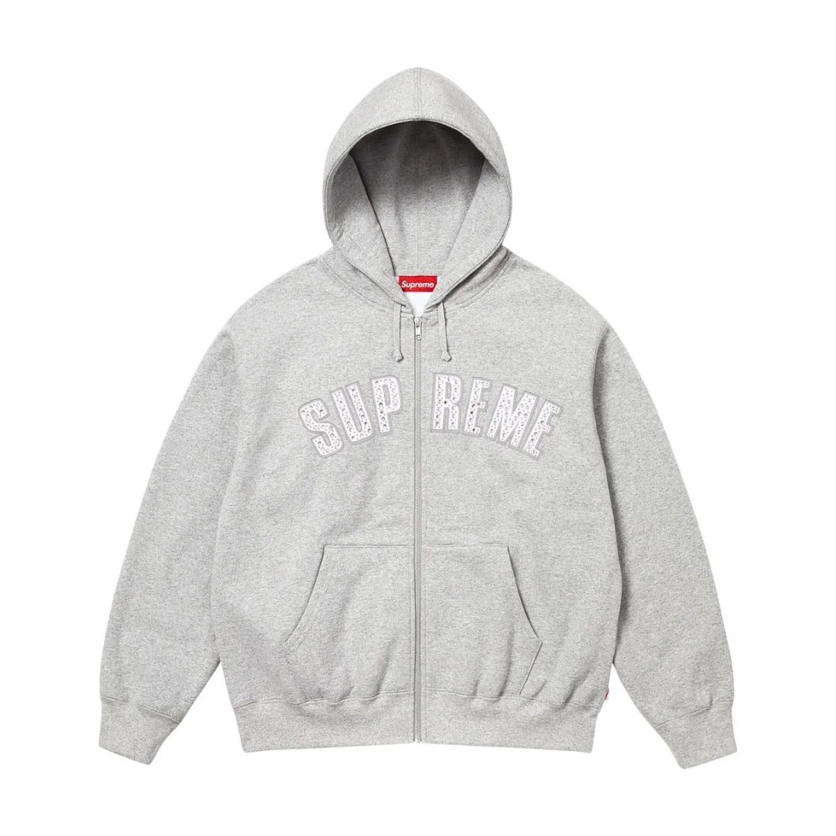 Sweat à capuche zippé Supreme x b.b. Simon gris (PE25)