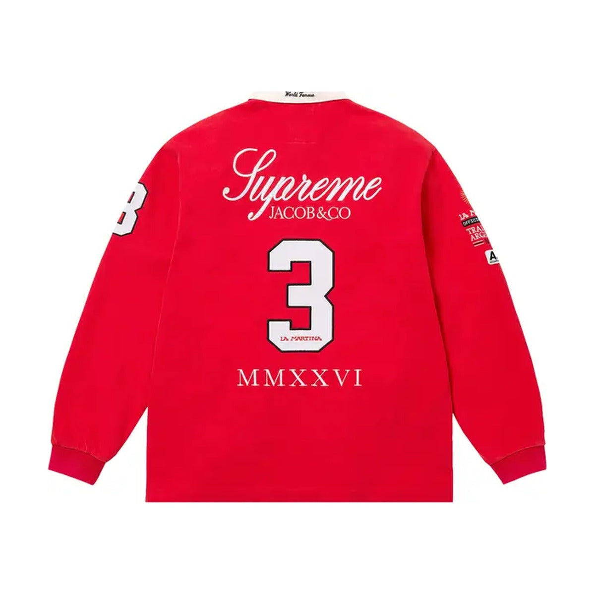 Polo de rugby Supreme x La Martina x Jacob & Co – Rouge (PE26)