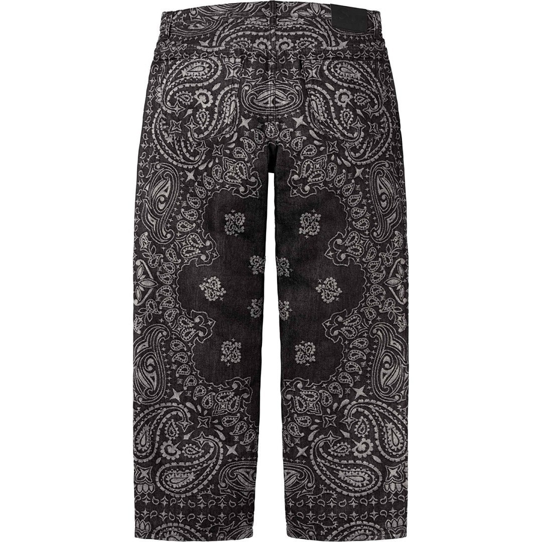 Bandana Jacquard Baggy Jean Black (SS25)