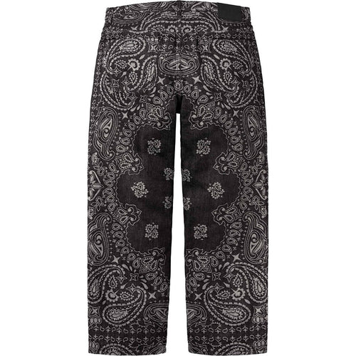 Bandana Jacquard Baggy Jean Black (SS25)