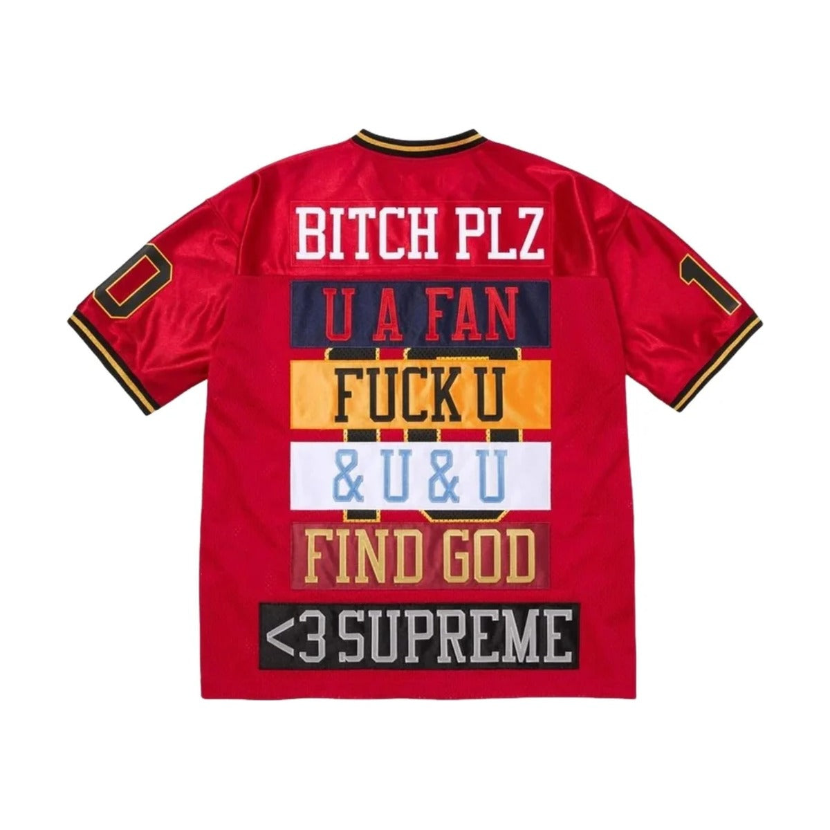 Maillot de football Supreme Find God – Rouge (SS26)