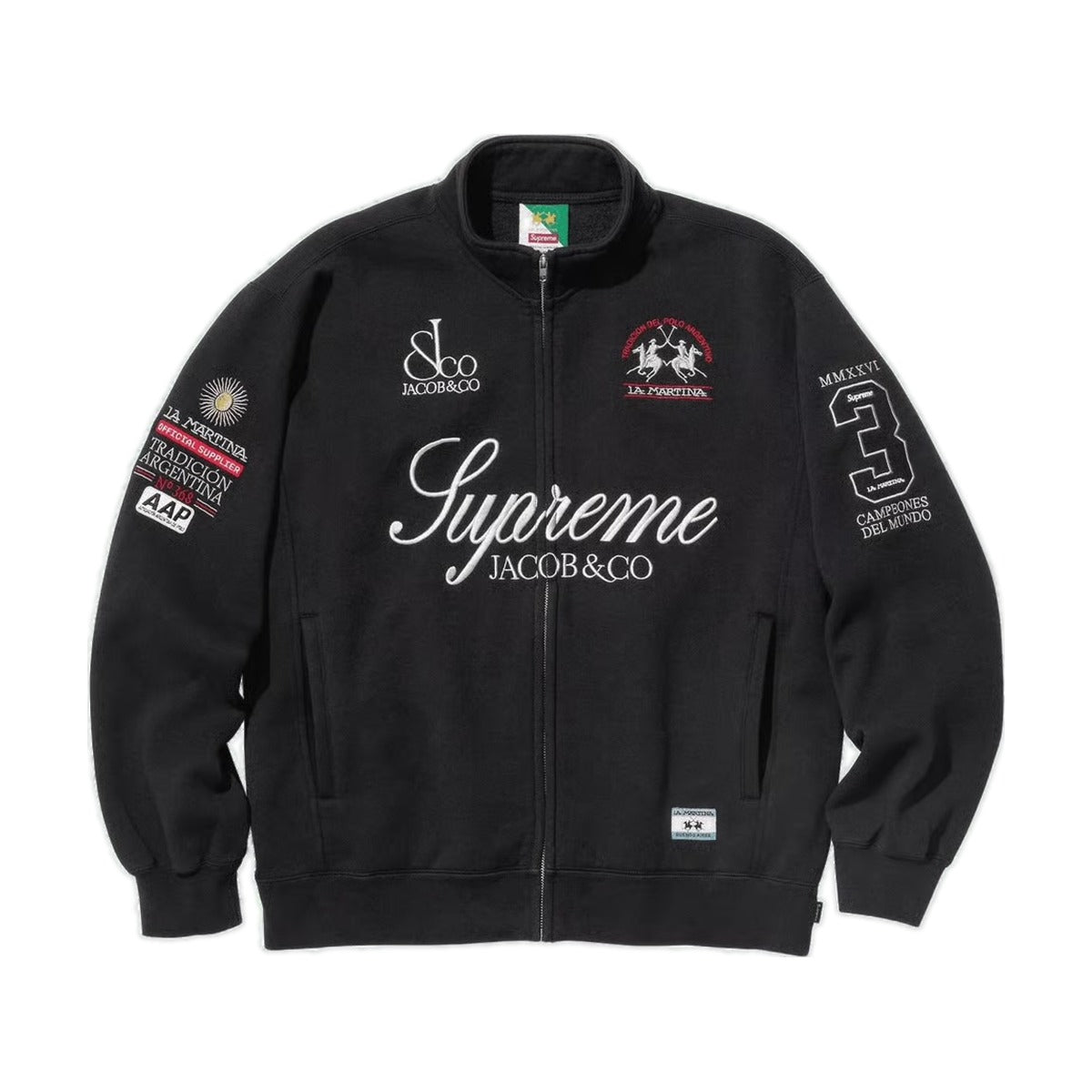Supreme x La Martina x Jacob & Co Zip Up Sweater – Black (SS26)