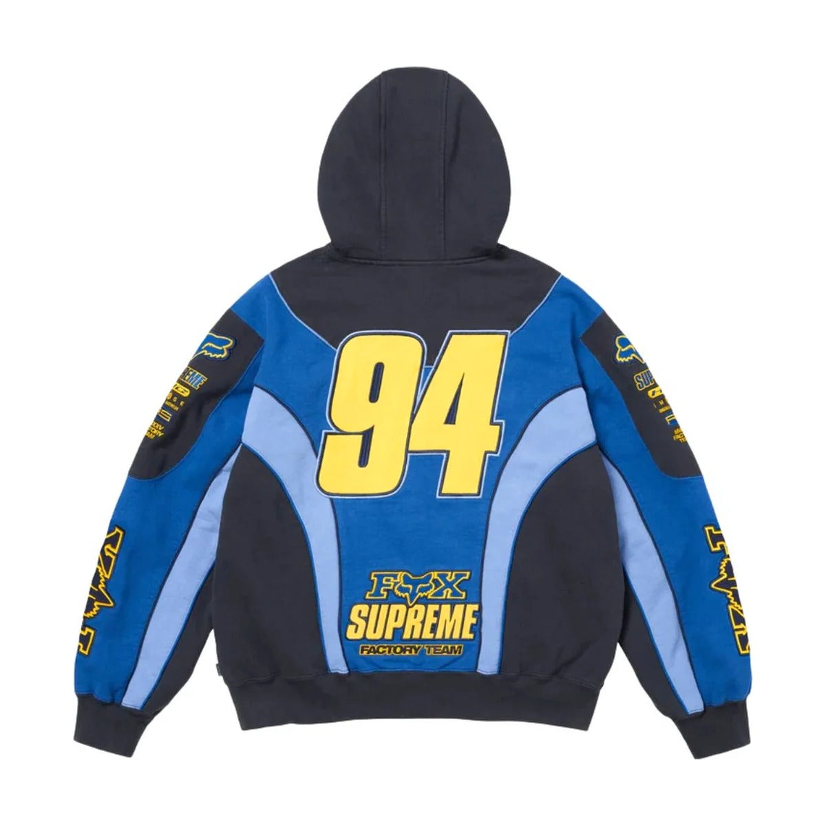 Sweat à capuche zippé Supreme x Fox Racing Factory Team – Bleu (AH25)