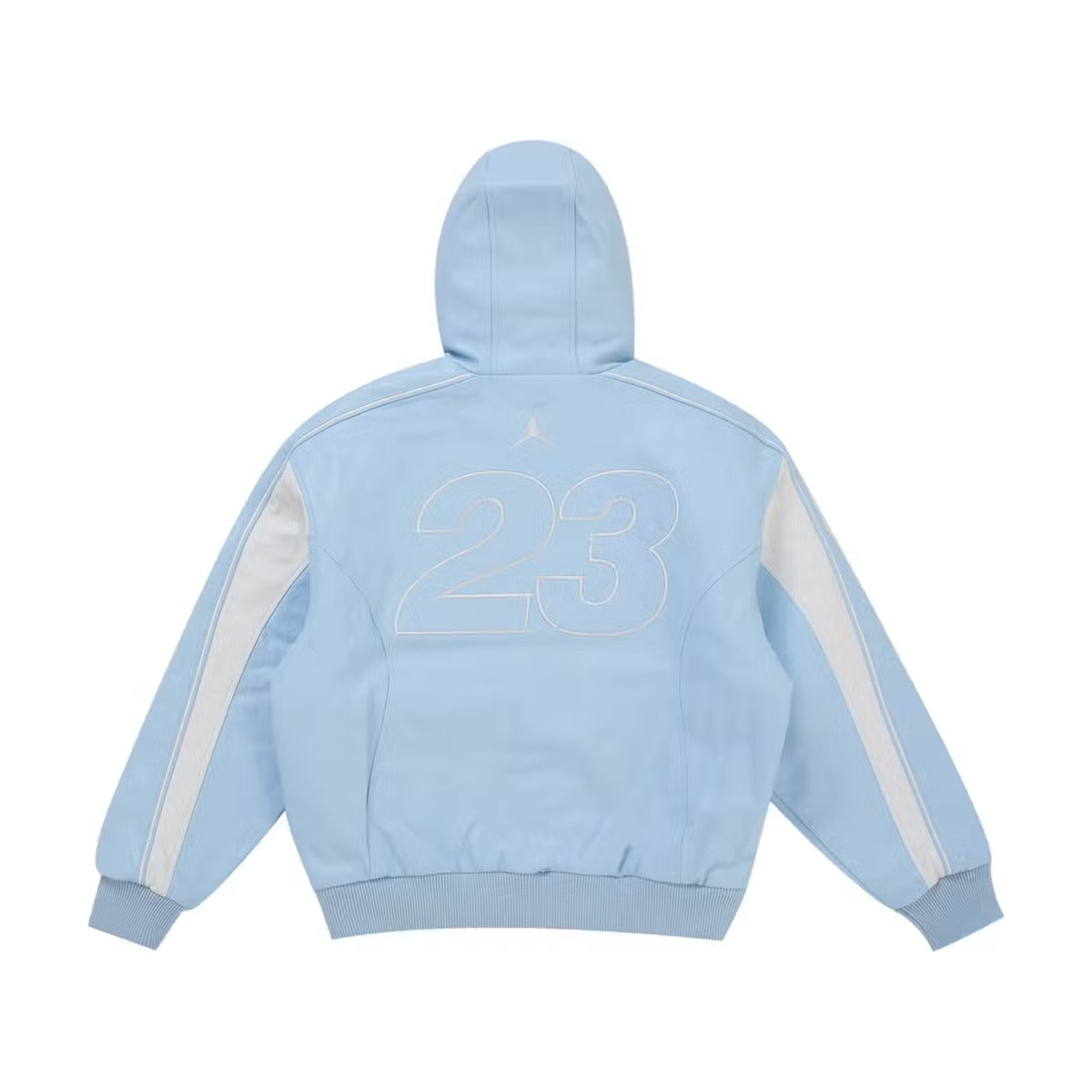 Veste en cuir à capuche Supreme x Jordan – Bleu céleste (PE26)