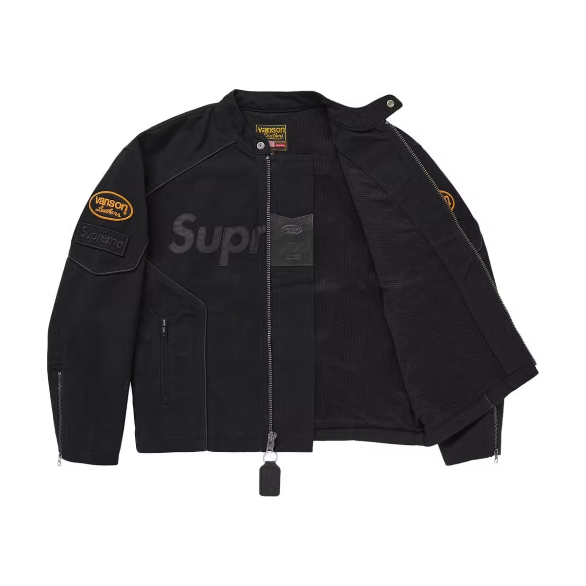Veste Supreme x Vanson Leathers en coton Cordura – Noir (PE25)