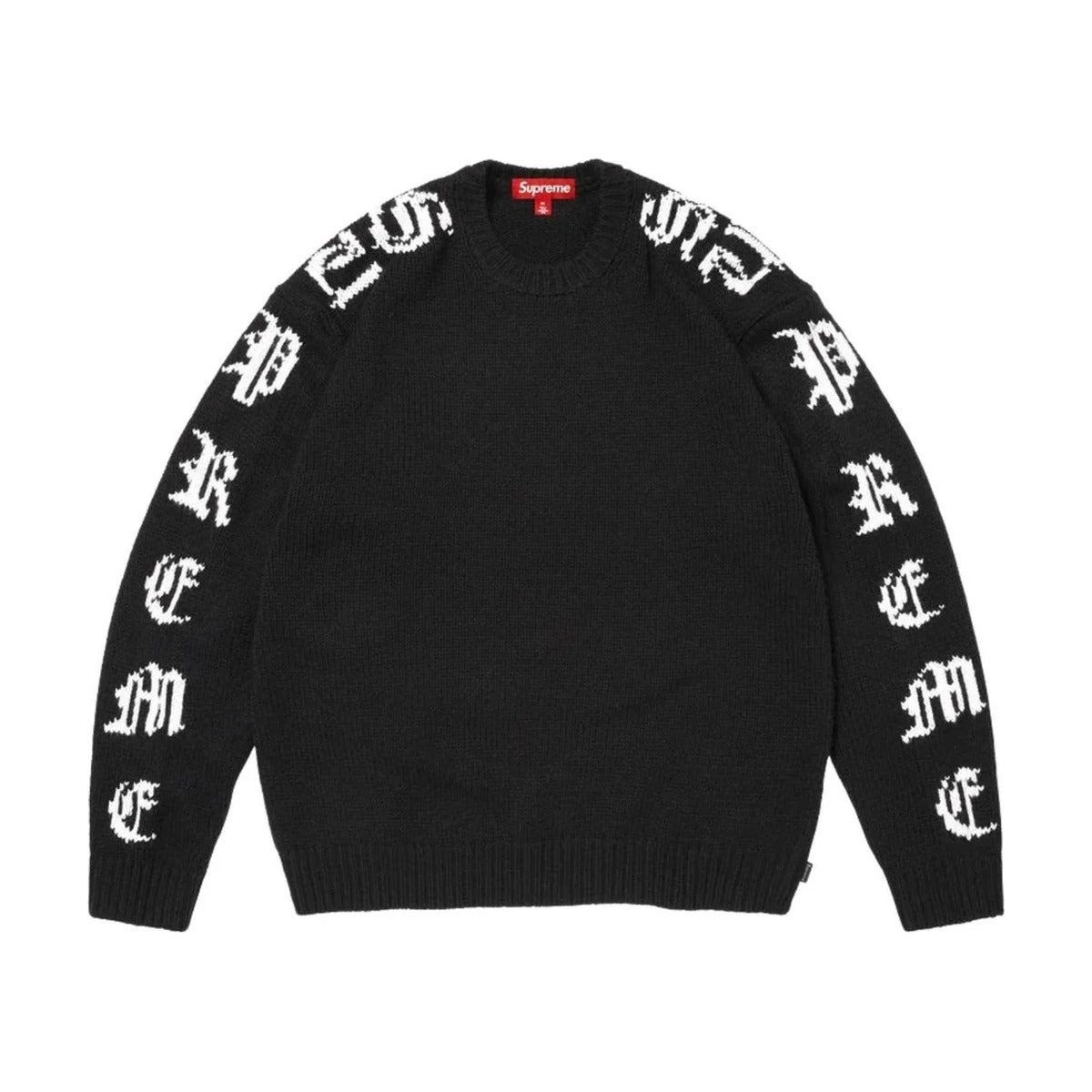 Pull Supreme Old English à manches – Noir (PE26)