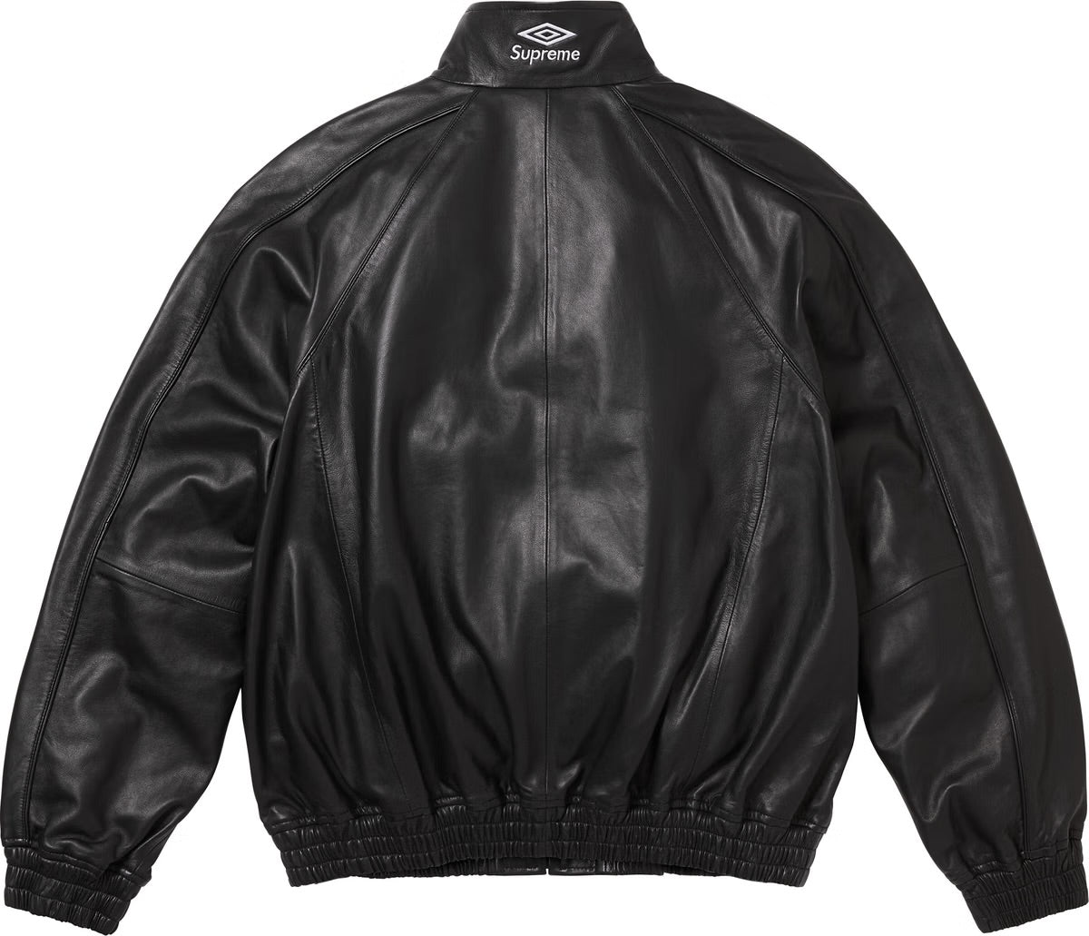 Supreme x Umbro Leather Track Jacket Black