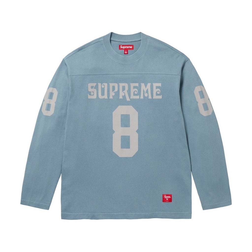 Haut de football Supreme Affiliated à manches longues bleu ciel (PE25)
