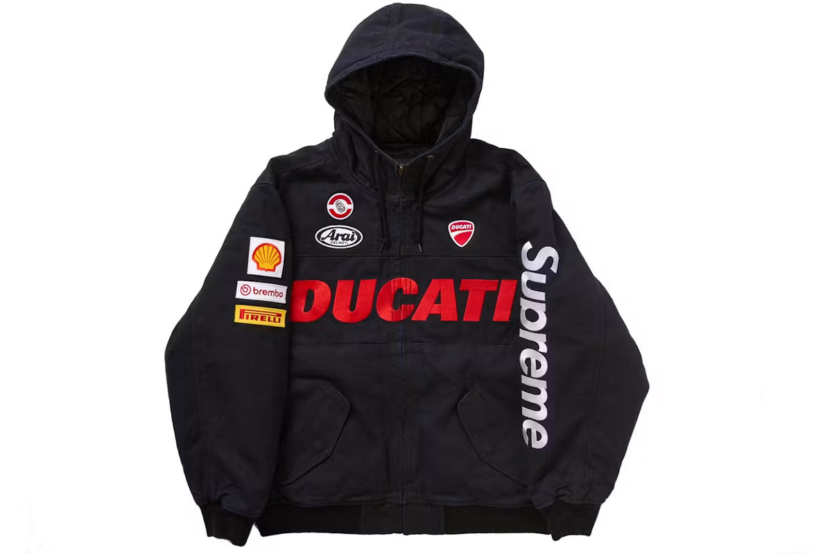 Supreme x Ducati Hooded Work Jacket – Black (SS24)