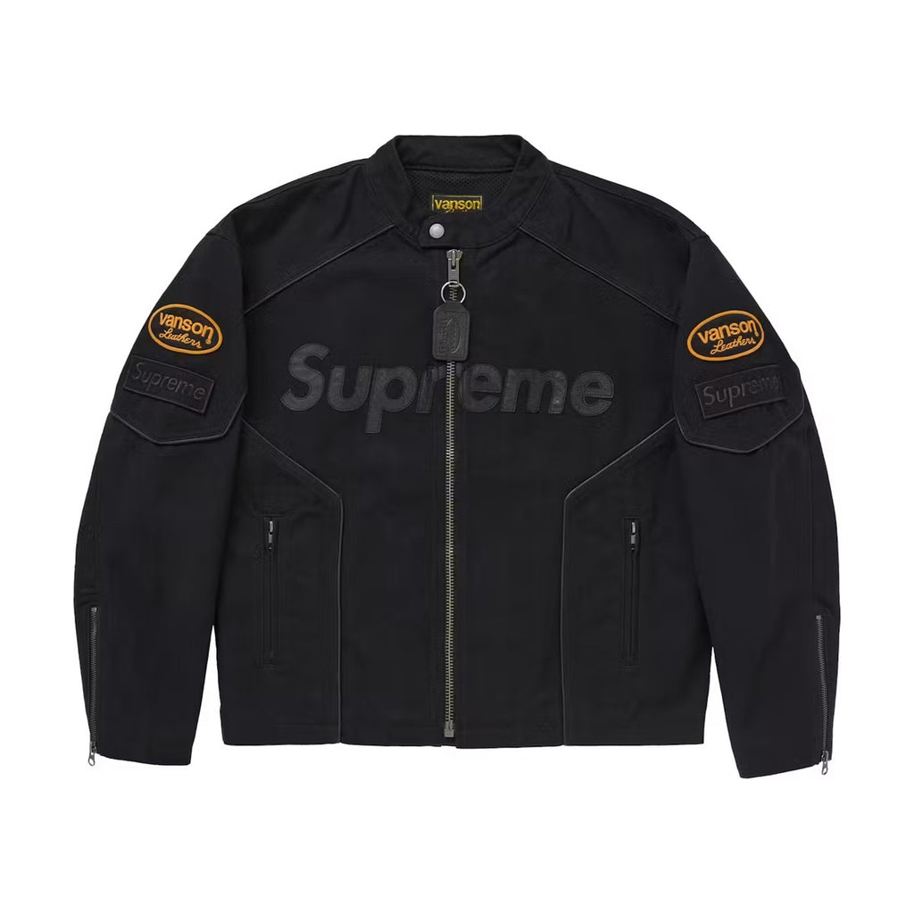 Veste Supreme x Vanson Leathers en coton Cordura – Noir (PE25)