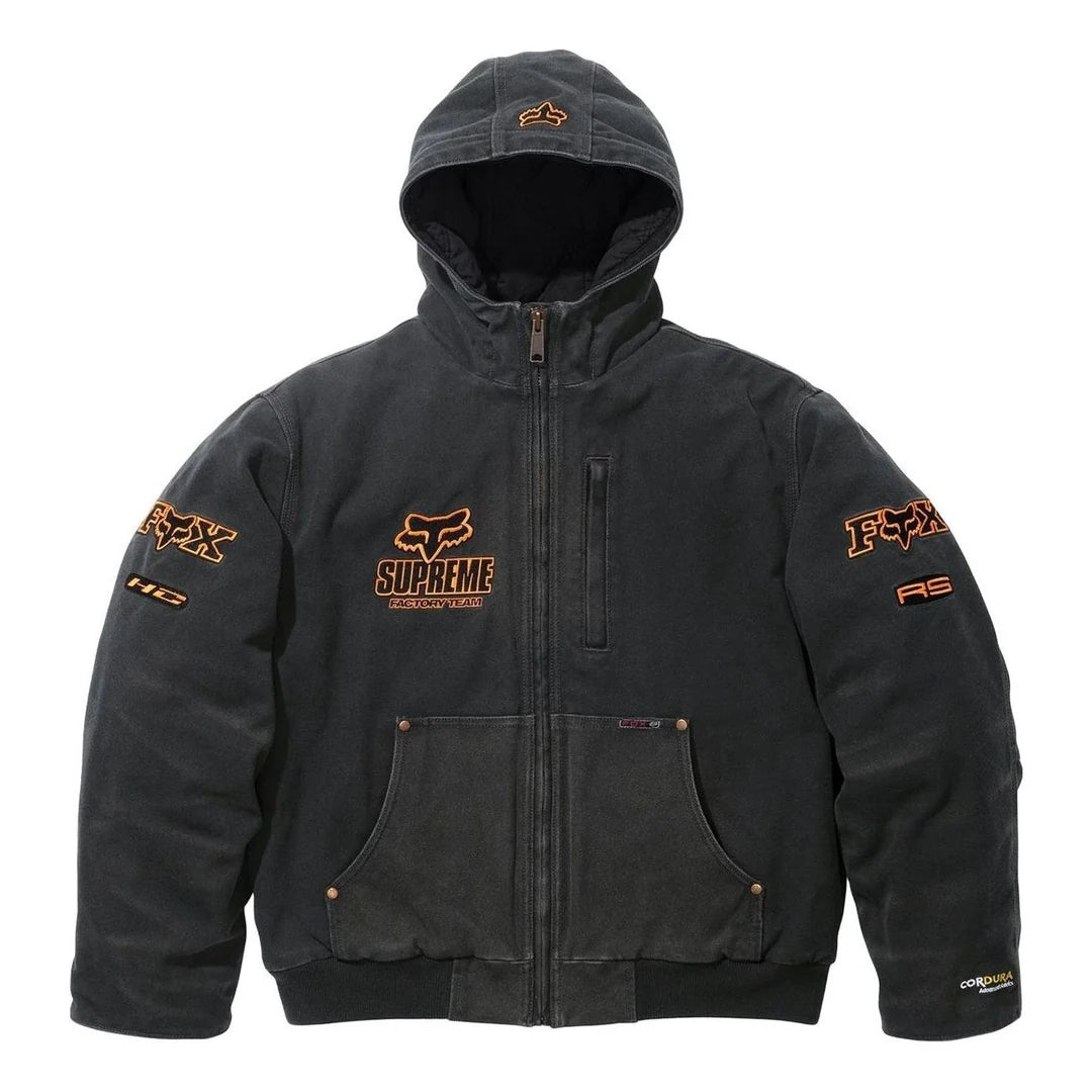 Supreme x Fox Racing Hooded Work Jacket Black