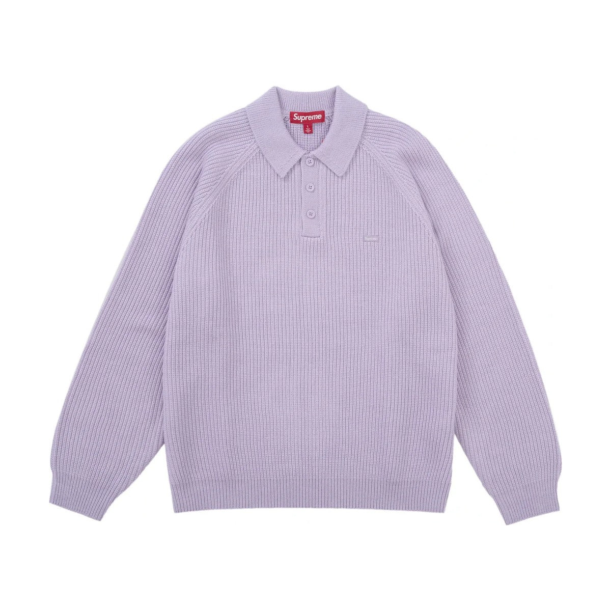 Supreme Small Box Polo Sweater – Lavender (FW25)