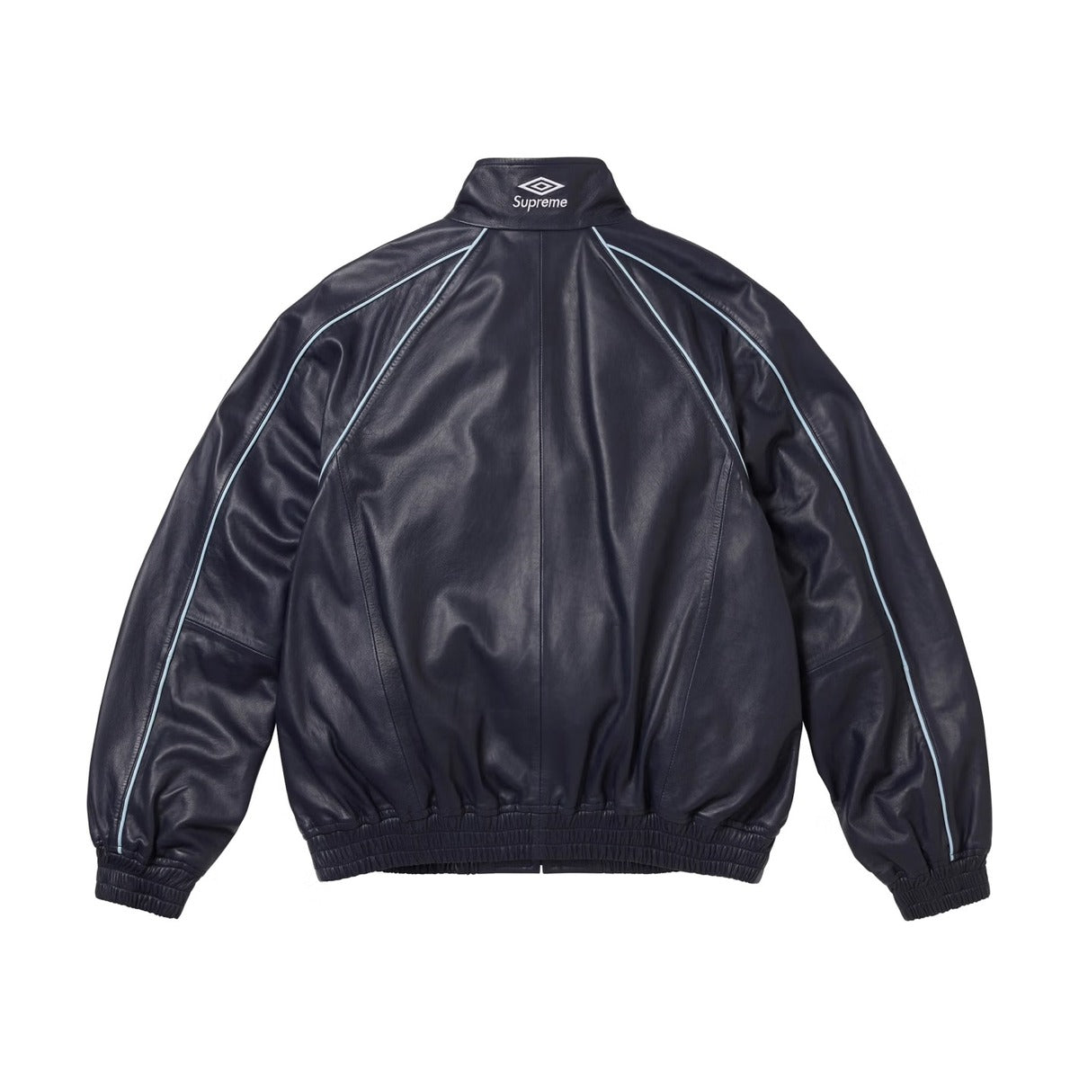 Veste de survêtement en cuir Supreme x Umbro – Bleu marine (AH25)