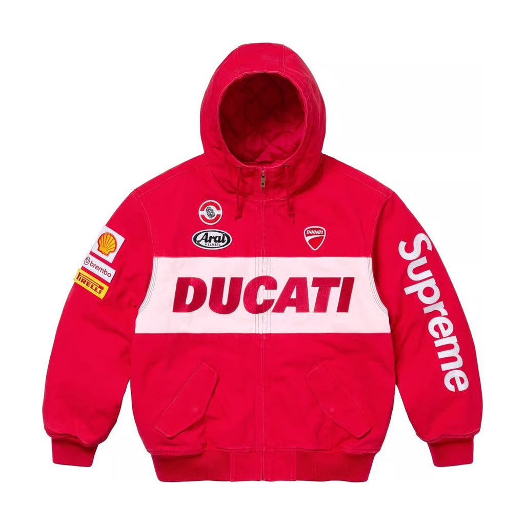 Supreme x Ducati Hooded Work Jacket – Red (SS24)