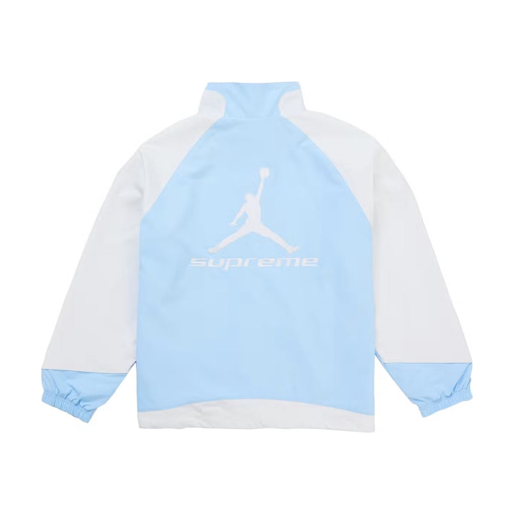 Supreme x Jordan Track Jacket – Summit White/Celestine Blue (SS26)