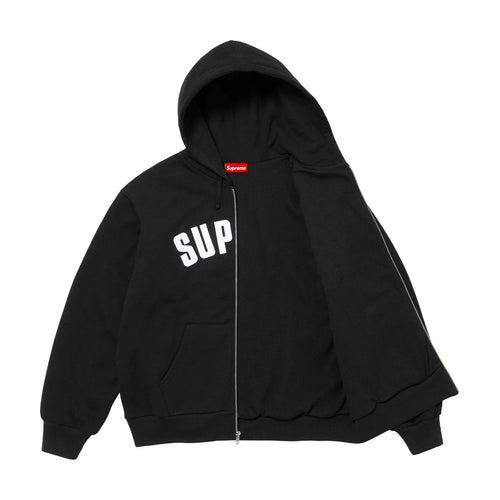 Sweat à capuche zippé Supreme Arc doublé thermiquement – Noir (AH24)