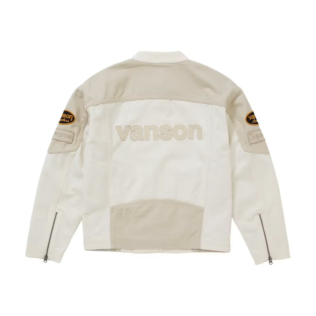 Supreme x Vanson Leathers Cordura Cotton Jacket – White (SS25)