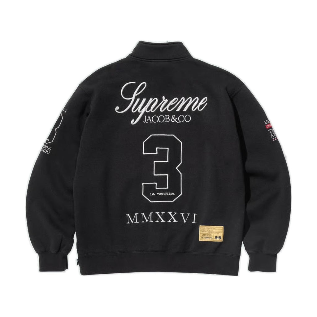 Supreme x La Martina x Jacob & Co Zip Up Sweater – Black (SS26)
