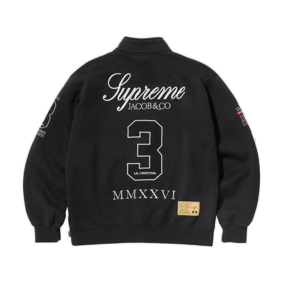 Supreme x La Martina x Jacob & Co Zip Up Sweater – Black (SS26)