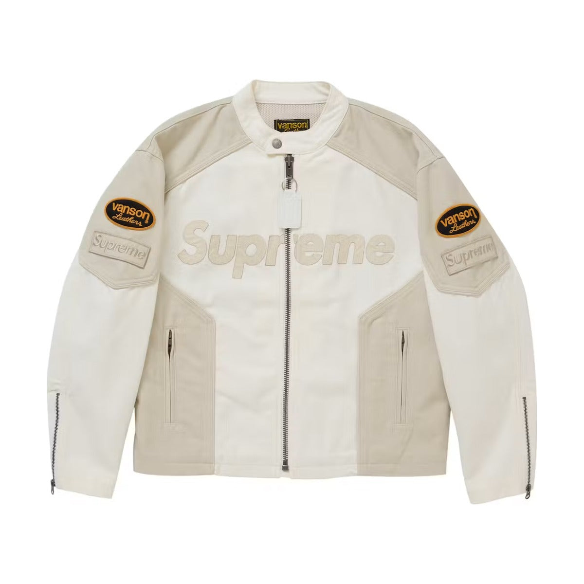 Supreme x Vanson Leathers Cordura Cotton Jacket – White (SS25)