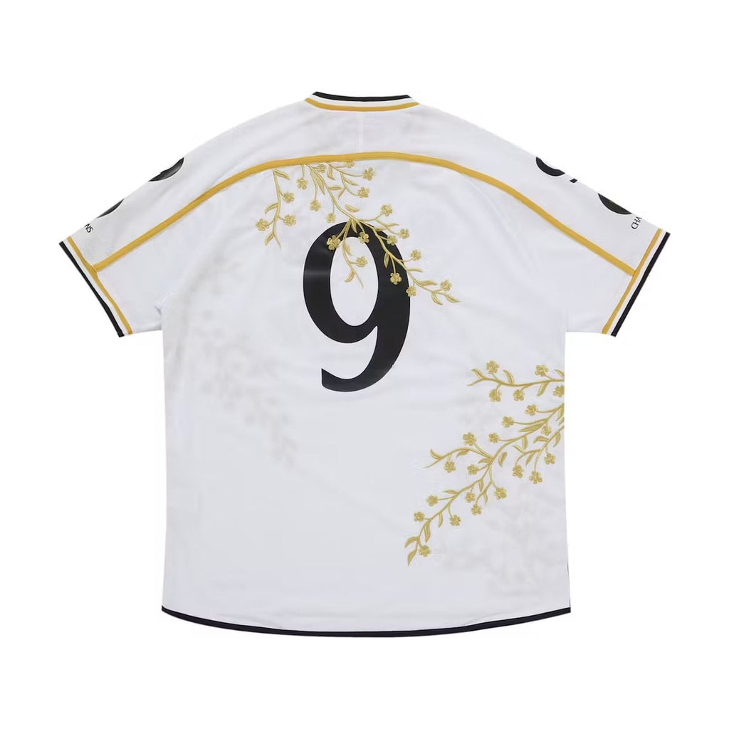 Maillot de football floral Supreme – Blanc (AH25)