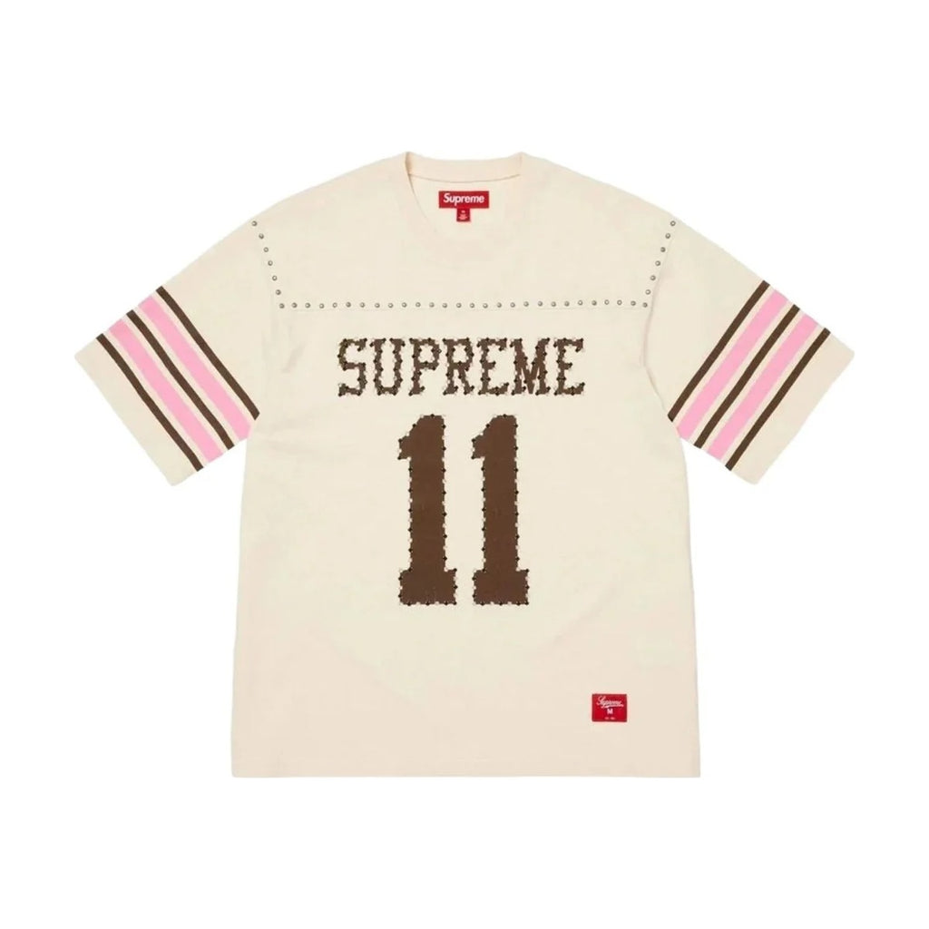 Supreme Studded S/S Football Top – Cream (SS26)