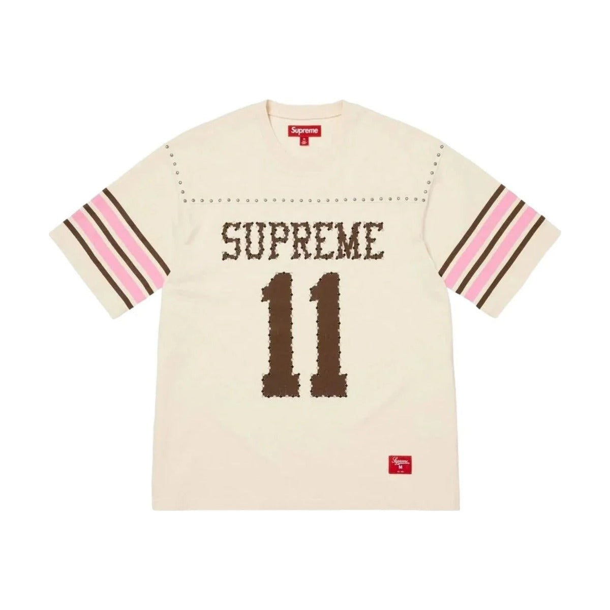 Supreme Studded S/S Football Top – Cream (SS26)