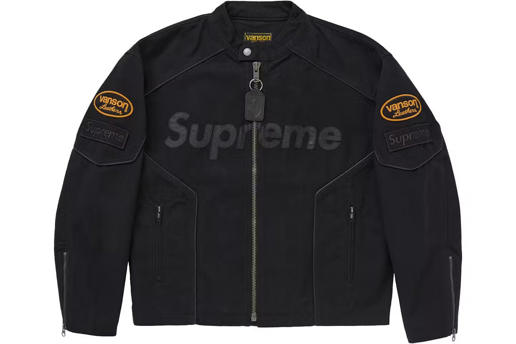 Supreme x Vanson Leathers Cordura Cotton Jacket – Black (SS25)