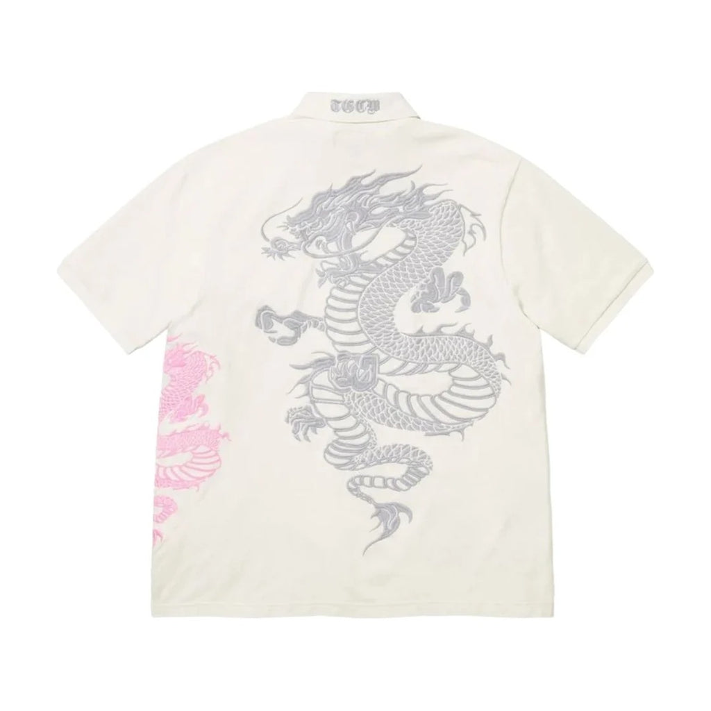 Supreme The Great China Wall Dragon Polo – White (SS26)
