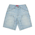 Supreme Repeat Jacquard Double Knee Short – Light Washed Indigo (SS26)