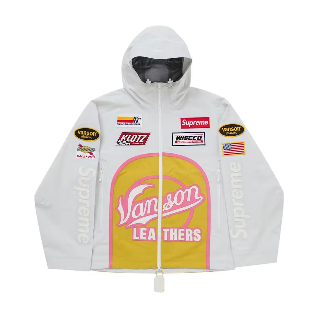 Supreme x Vanson Leathers Gore-Tex Shell Jacket – White (FW25)