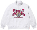 Supreme Crest Appliqué Half Zip Pullover – Ash Grey (FW25)