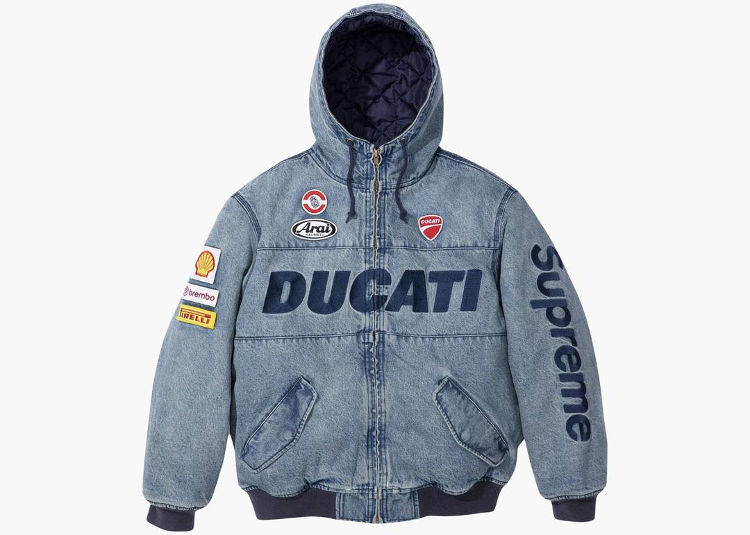 Supreme x Ducati Hooded Work Jacket – Denim (SS24)