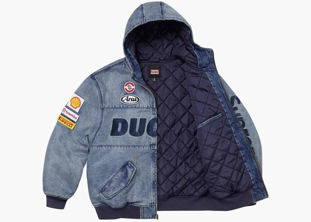 Supreme x Ducati Hooded Work Jacket – Denim (SS24)