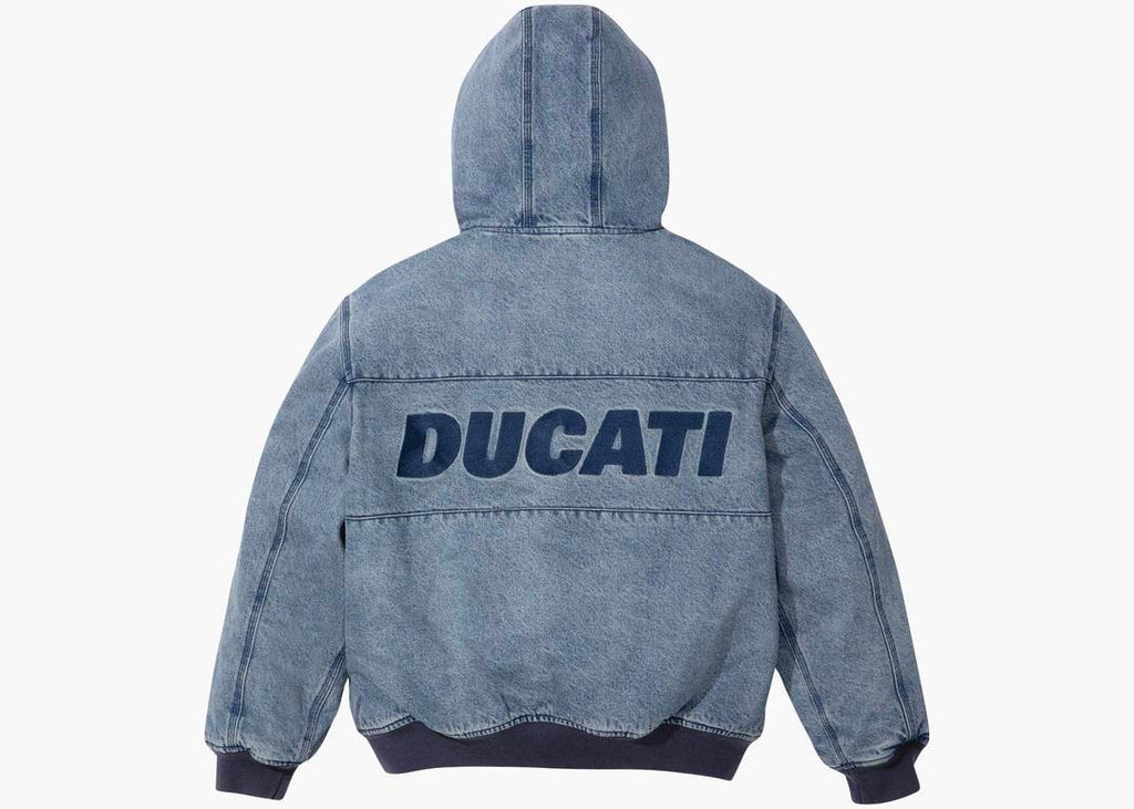 Supreme x Ducati Hooded Work Jacket – Denim (SS24)