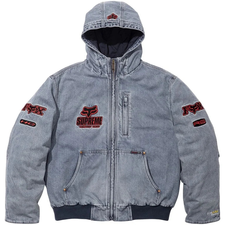 Supreme x Fox Racing Hooded Work Jacket Denim
