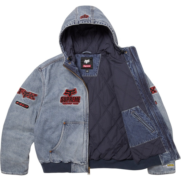 Supreme x Fox Racing Hooded Work Jacket Denim