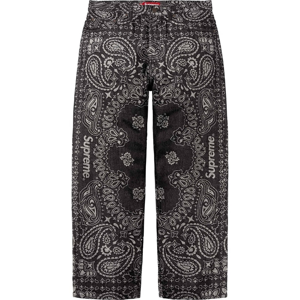 Bandana Jacquard Baggy Jean Black (SS25)