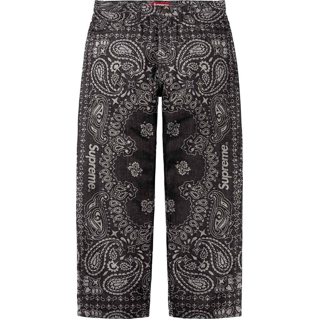 Bandana Jacquard Baggy Jean Black (SS25)