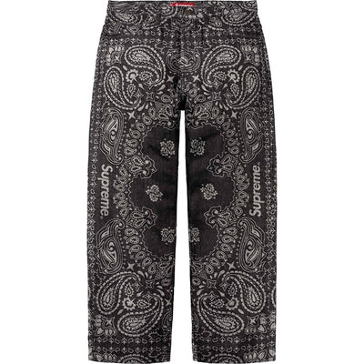 Bandana Jacquard Baggy Jean Black (SS25)