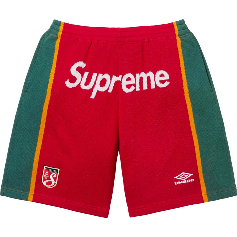 Supreme x Umbro Knit Soccer Short Red (SS25)