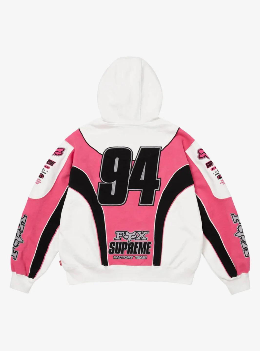 Supreme x Fox Racing Factory Team Zip Hoodie White